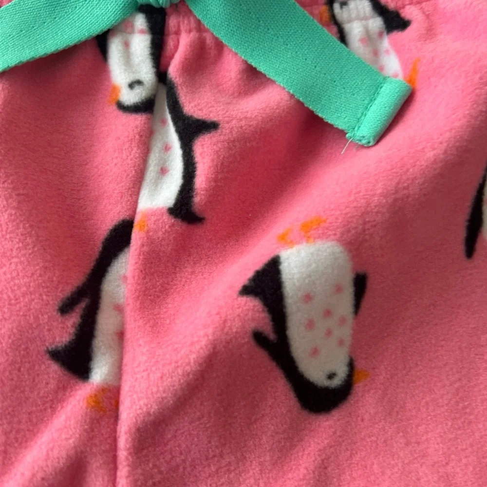 Carter's Toddler Girl 2-Piece Penguin Matching Cotton &‎ Fleece PJs Size 2T